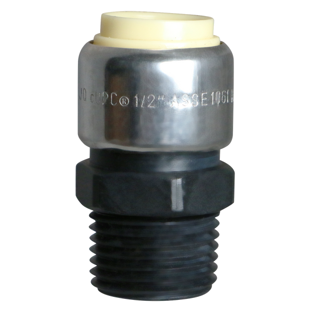 1/2 Inch Push-to-Connect Male Adapter, PPSU, Plastic