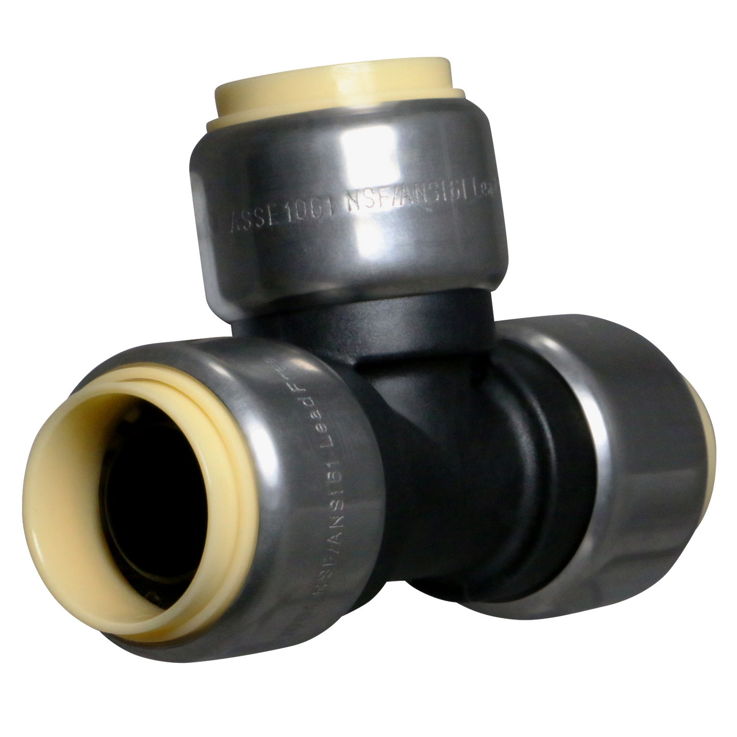 3/4 Inch Push-to-Connect Tee, PPSU, Plastic