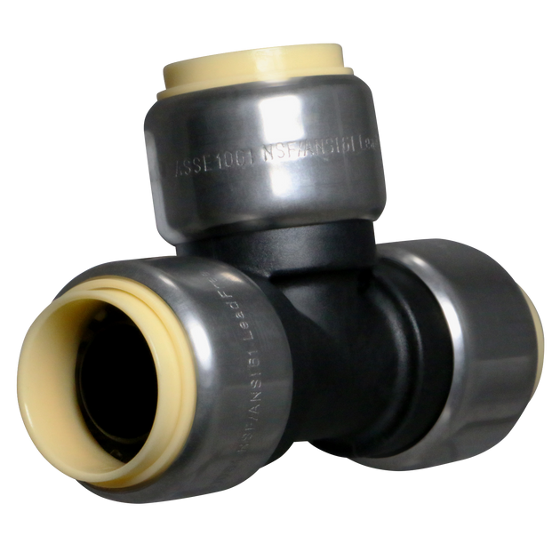 3/4 Inch Push-to-Connect Tee, PPSU, Plastic