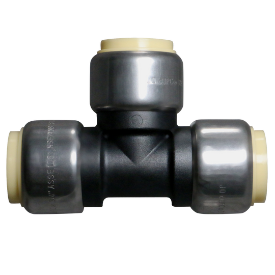 3/4 Inch Push-to-Connect Tee, PPSU, Plastic
