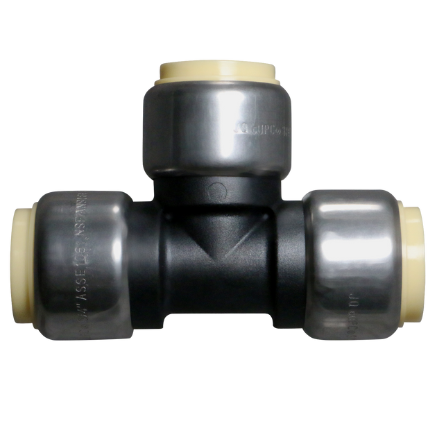 3/4 Inch Push-to-Connect Tee, PPSU, Plastic
