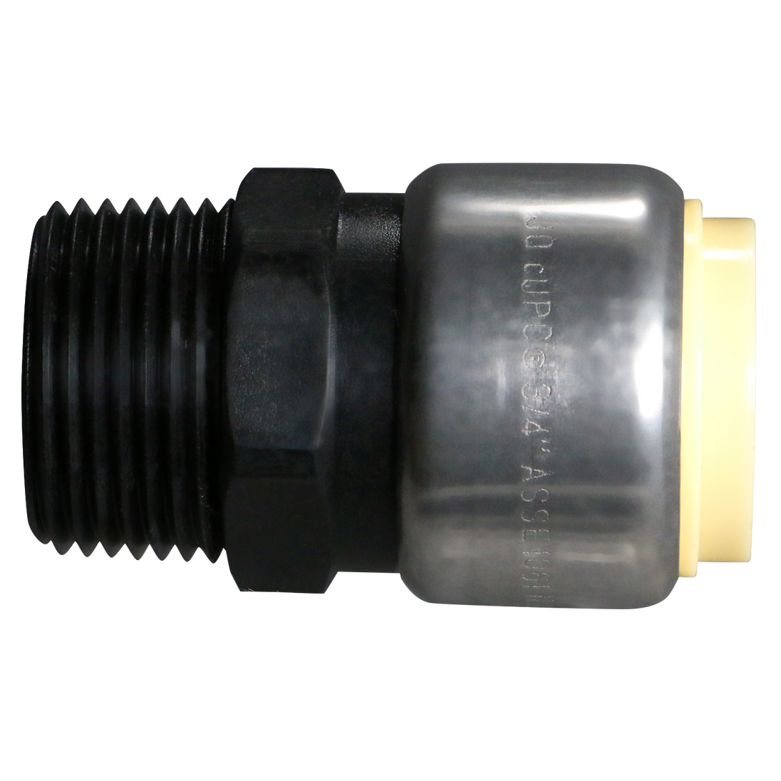 3/4 Inch Push-to-Connect Male Adapter, PPSU, Plastic