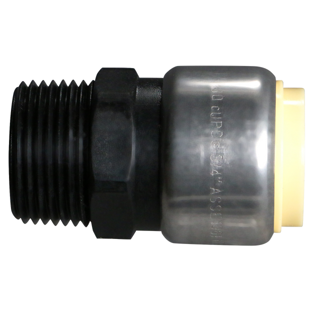 3/4 Inch Push-to-Connect Male Adapter, PPSU, Plastic