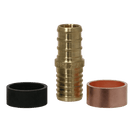 1/2 Inch PEX-B Barb x 1/2 Inch PB (polybutylene) Slicing coupling with ring
