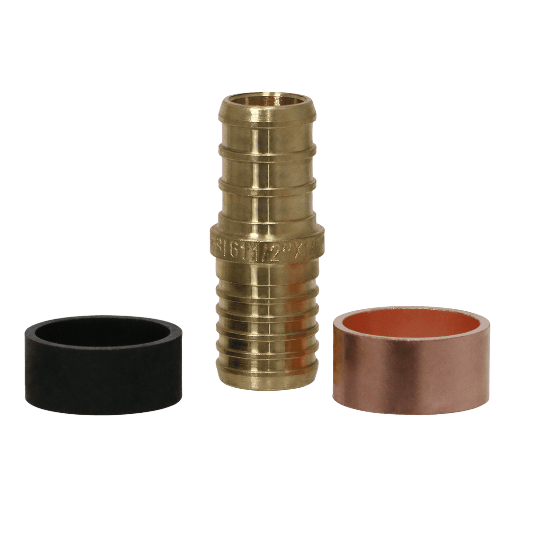 1/2 Inch PEX-B Barb x 1/2 Inch PB (polybutylene) Slicing coupling with ring