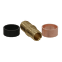 1/2 Inch PEX-B Barb x 1/2 Inch PB (polybutylene) Slicing coupling with ring