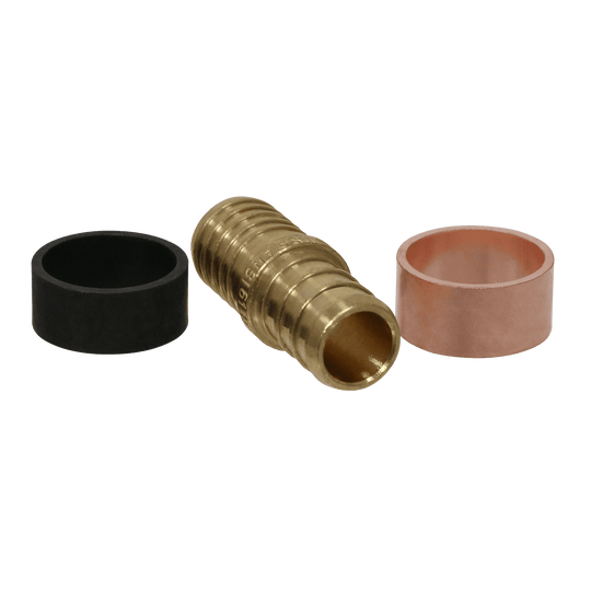 1/2 Inch PEX-B Barb x 1/2 Inch PB (polybutylene) Slicing coupling with ring