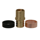 3/4 Inch PEX-B Barb x 3/4 Inch PB (polybutylene) Slicing coupling with ring