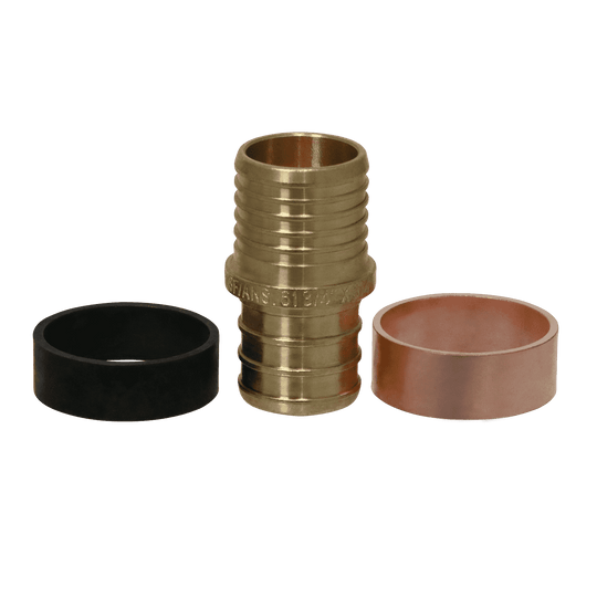 3/4 Inch PEX-B Barb x 3/4 Inch PB (polybutylene) Slicing coupling with ring