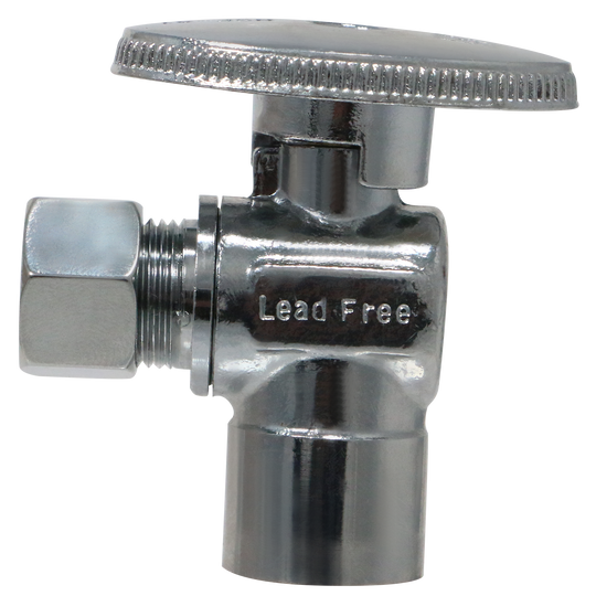 3/8 Inch OD Compression x 1/2 Sweat Angle Valve