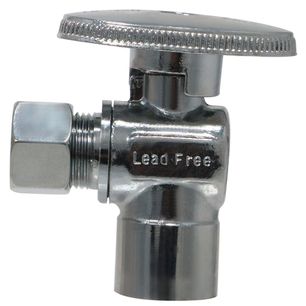 3/8 Inch OD Compression x 1/2 Sweat Angle Valve