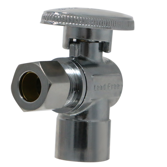 3/8 Inch OD Compression x 1/2 Sweat Angle Valve