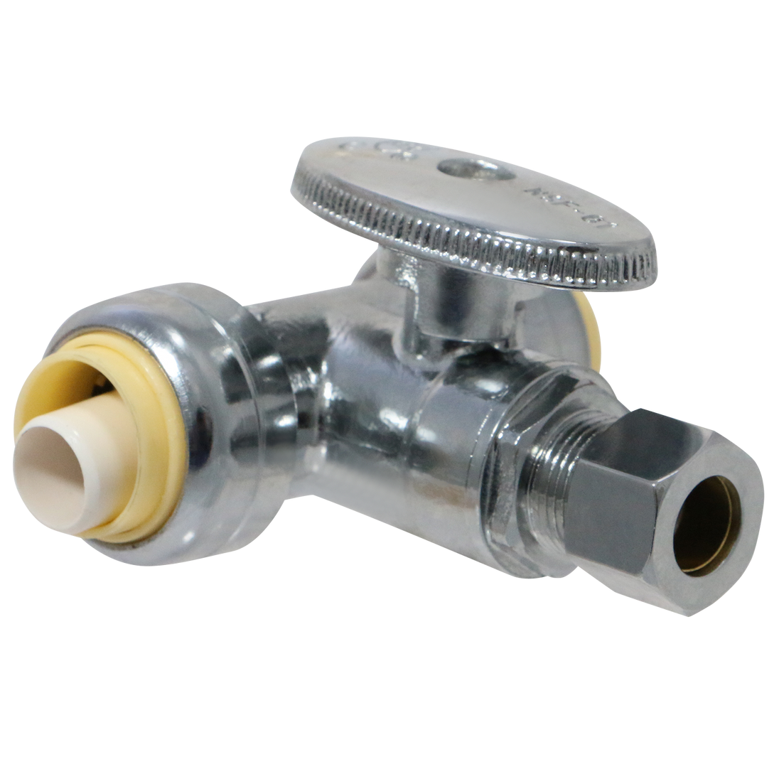 1/2 Push-to-Connect x 1/2 Push-to-Connect x 3/8 OD Compression Tee Valve