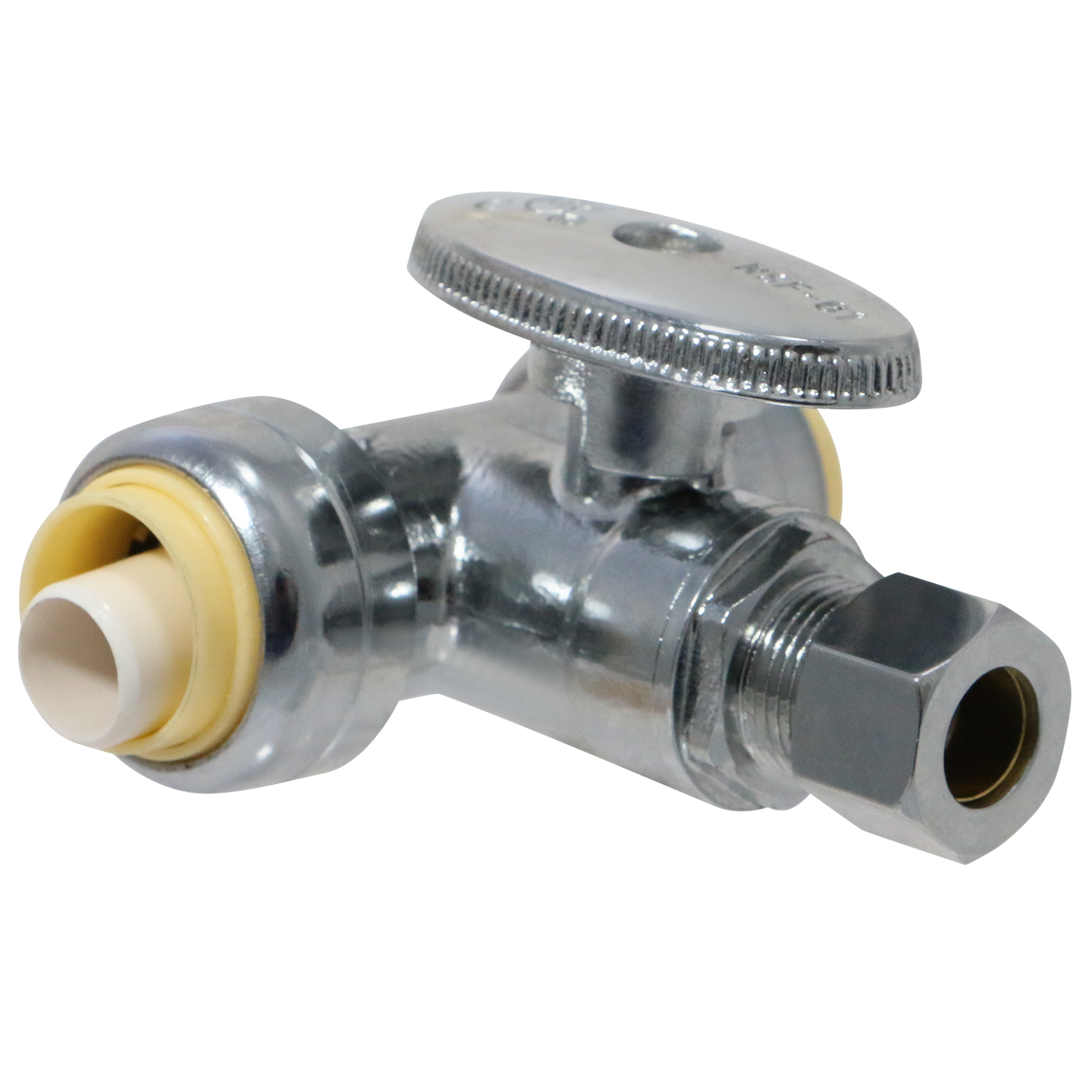 1/2 Push-to-Connect x 1/2 Push-to-Connect x 3/8 OD Compression Tee Valve