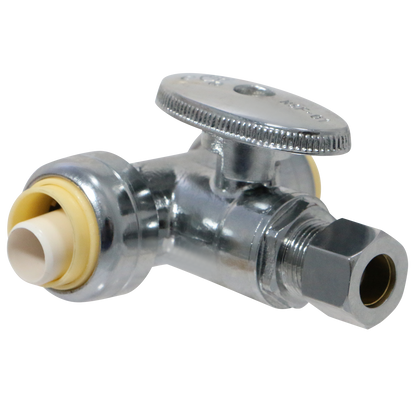 1/2 Push x 1/2 Push x 3/8 OD Compression Tee Valve Measuring 1/2 Push x 1/2 Push x 3/8 OD Compression Specifically Push Fit OD Compression Valve
