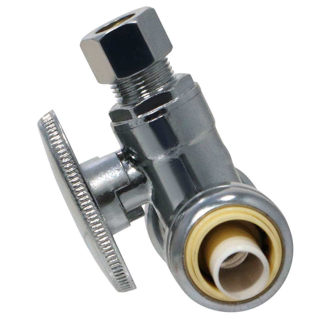 1/2 Push-to-Connect x 1/2 Push-to-Connect x 3/8 OD Compression Tee Valve