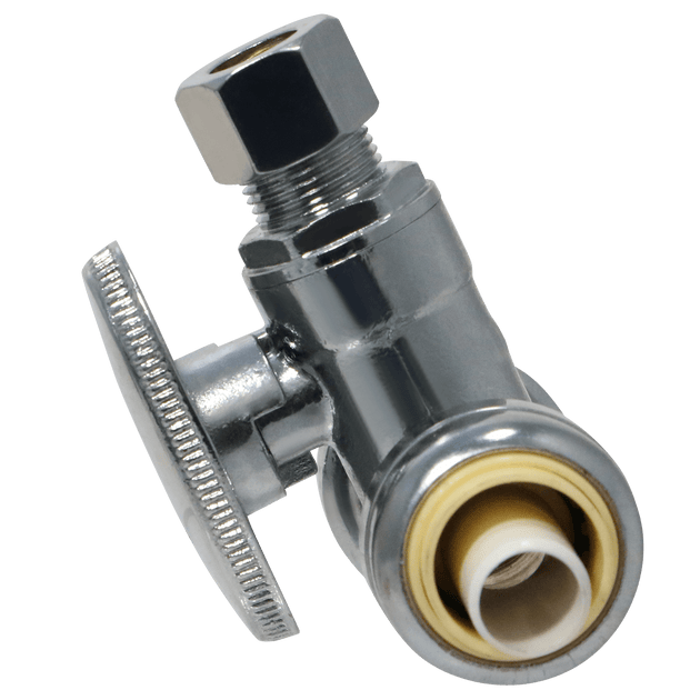 1/2 Push-to-Connect x 1/2 Push-to-Connect x 3/8 OD Compression Tee Valve