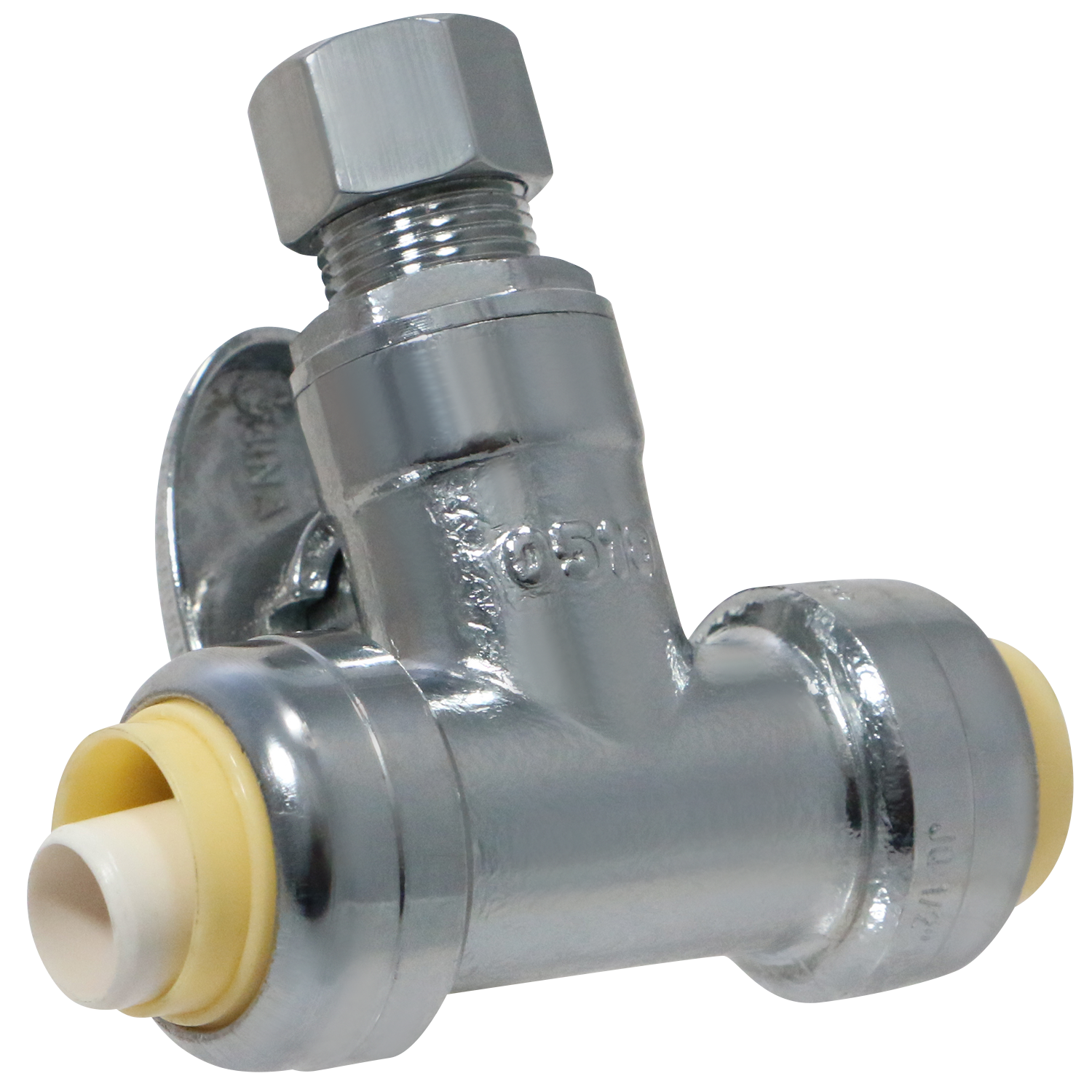 1/2 Push x 1/2 Push x 3/8 OD Compression Tee Valve Measuring 1/2 Push x 1/2 Push x 3/8 OD Compression Specifically Push Fit OD Compression Valve