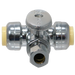 1/2 Push-to-Connect x 1/2 Push-to-Connect x 3/8 OD Compression Tee Valve