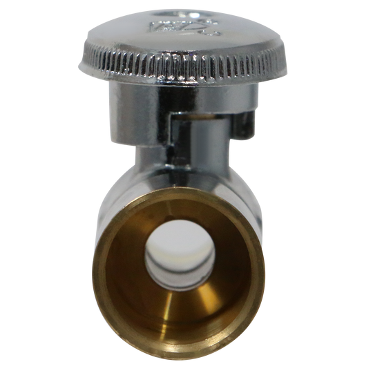 3/8 Inch OD Compression x 1/2 Inch Sweat Straight Valve