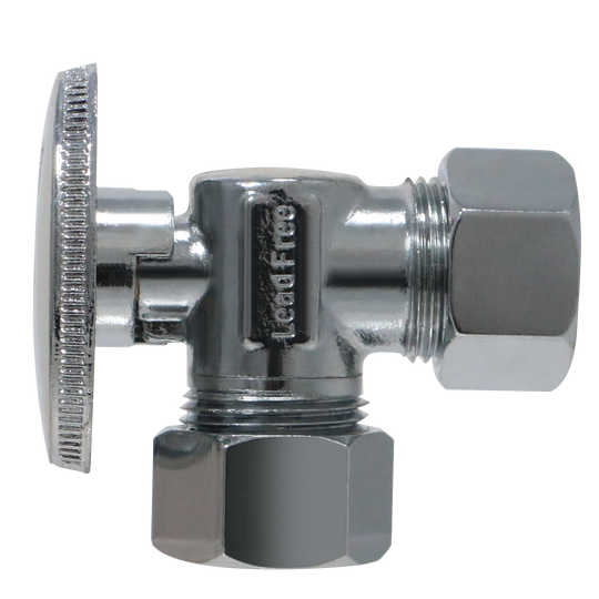5/8 Inch OD Compression x 5/8 OD Compression Angle Valve