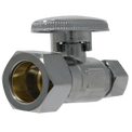 5/8 Inch OD Compression x 3/8 inch OD Compression Straight Ball Valve