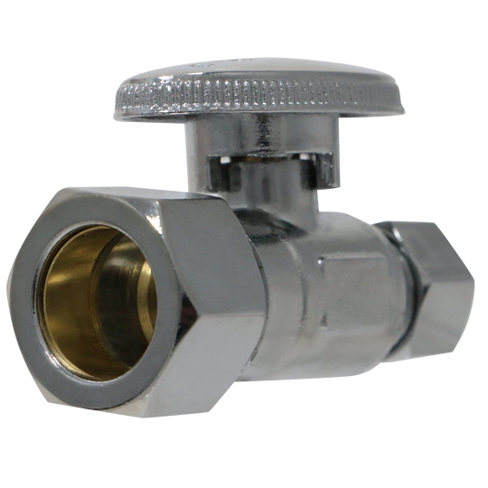 5/8 Inch OD Compression x 3/8 inch OD Compression Straight Ball Valve