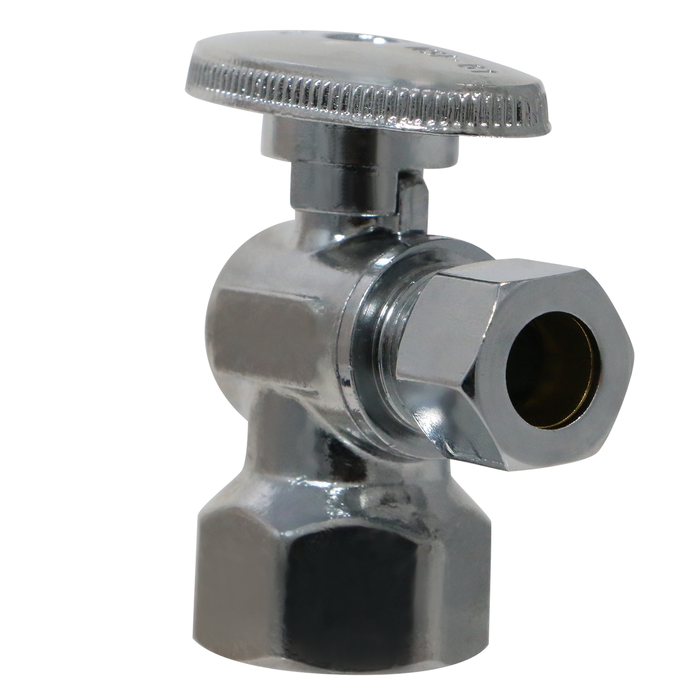 1/2 Inch Female NPT x 3/8 Inch OD Compression Angle Ball Valve