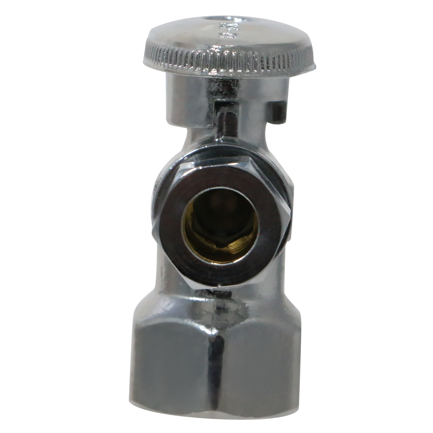 1/2 Inch Female NPT x 3/8 Inch OD Compression Angle Ball Valve