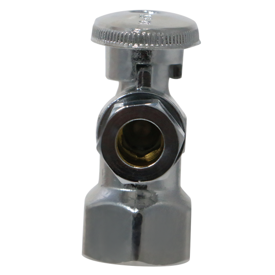 1/2 Inch Female NPT x 3/8 Inch OD Compression Angle Ball Valve