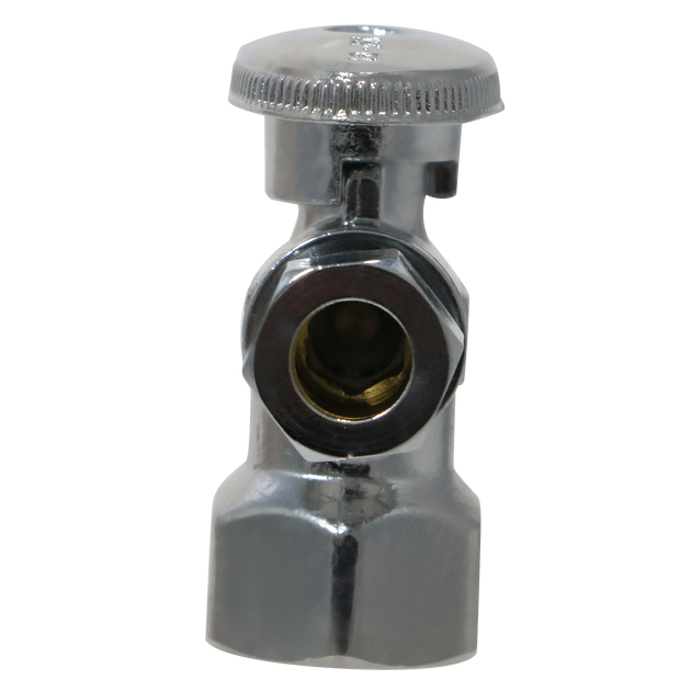 1/2 Inch Female NPT x 3/8 Inch OD Compression Angle Ball Valve