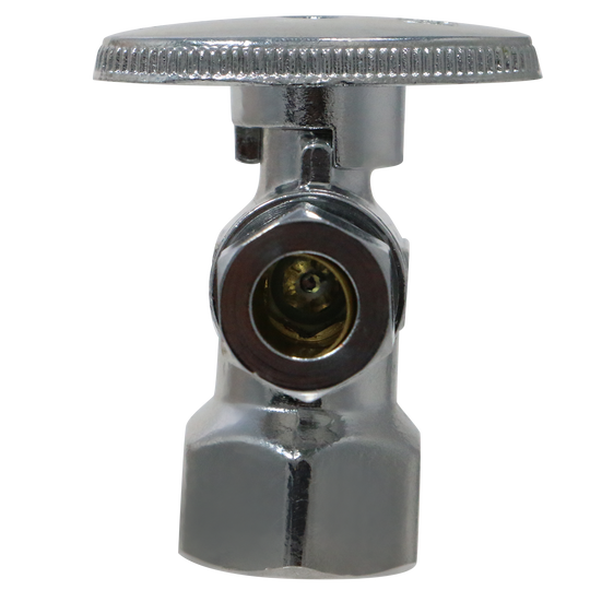 1/2 Inch Female NPT x 3/8 Inch OD Compression Angle Ball Valve