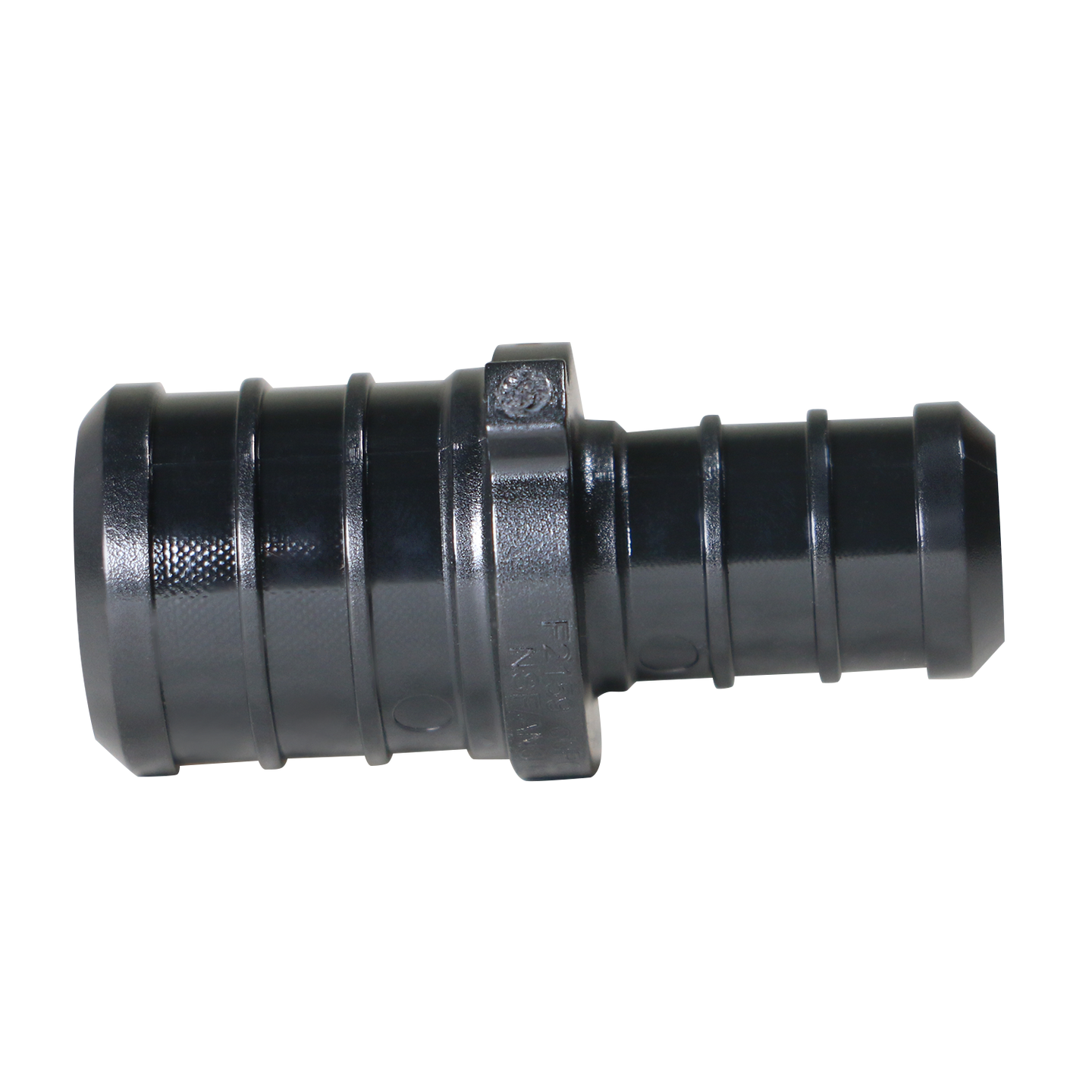 1/2 inch x 3/4 inch PEX-B Barb Crimp Poly Coupling