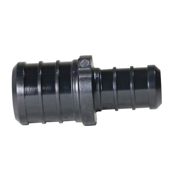 1/2 inch x 3/4 inch PEX-B Barb Crimp Poly Coupling