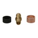 3/8 Inch PEX-B Barb x 3/8 Inch PB (polybutylene) Slicing coupling with ring