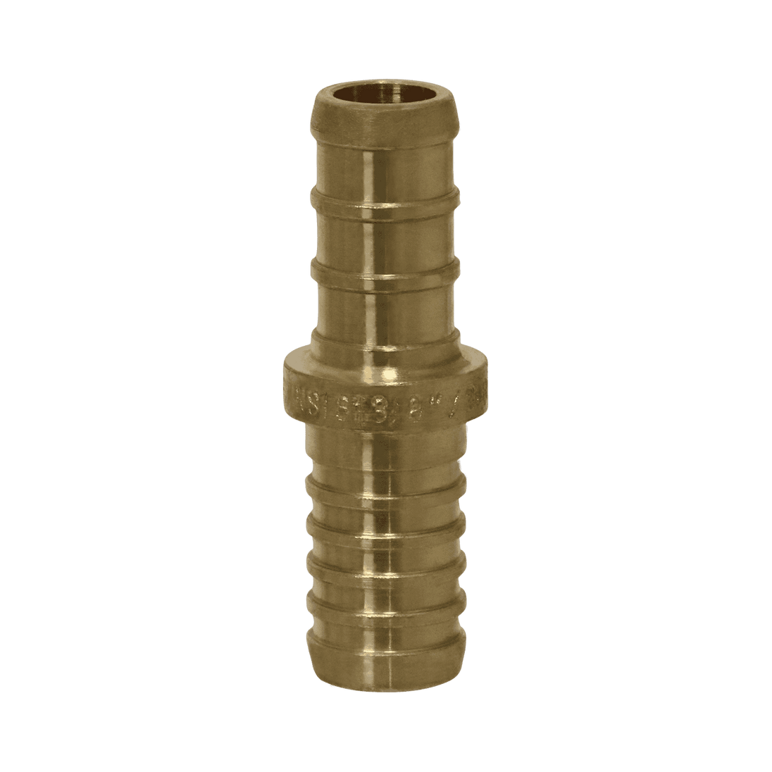 3/8 Inch PEX-B Barb x 3/8 Inch PB (polybutylene) Slicing coupling with ring