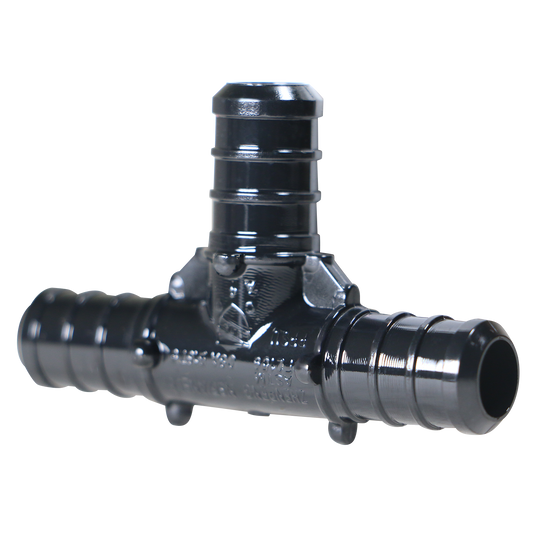 1/2 Inch PEX-B Barb Crimp Poly Alloy Tee
