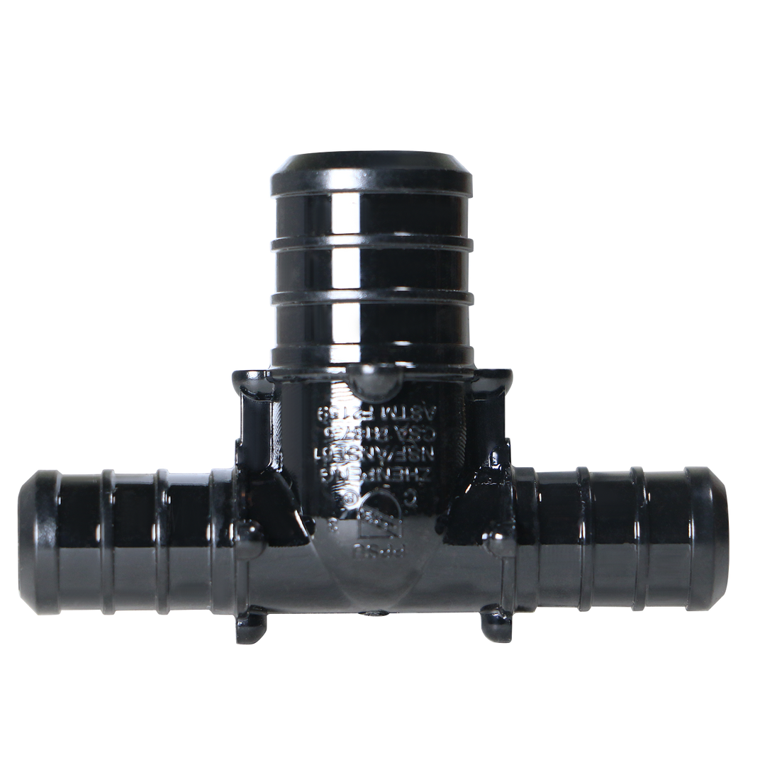 1/2 Inch X 1/2 Inch X 3/4 Inch PEX-B Barb Crimp Poly Alloy Tee