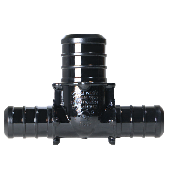 1/2 Inch X 1/2 Inch X 3/4 Inch PEX-B Barb Crimp Poly Alloy Tee
