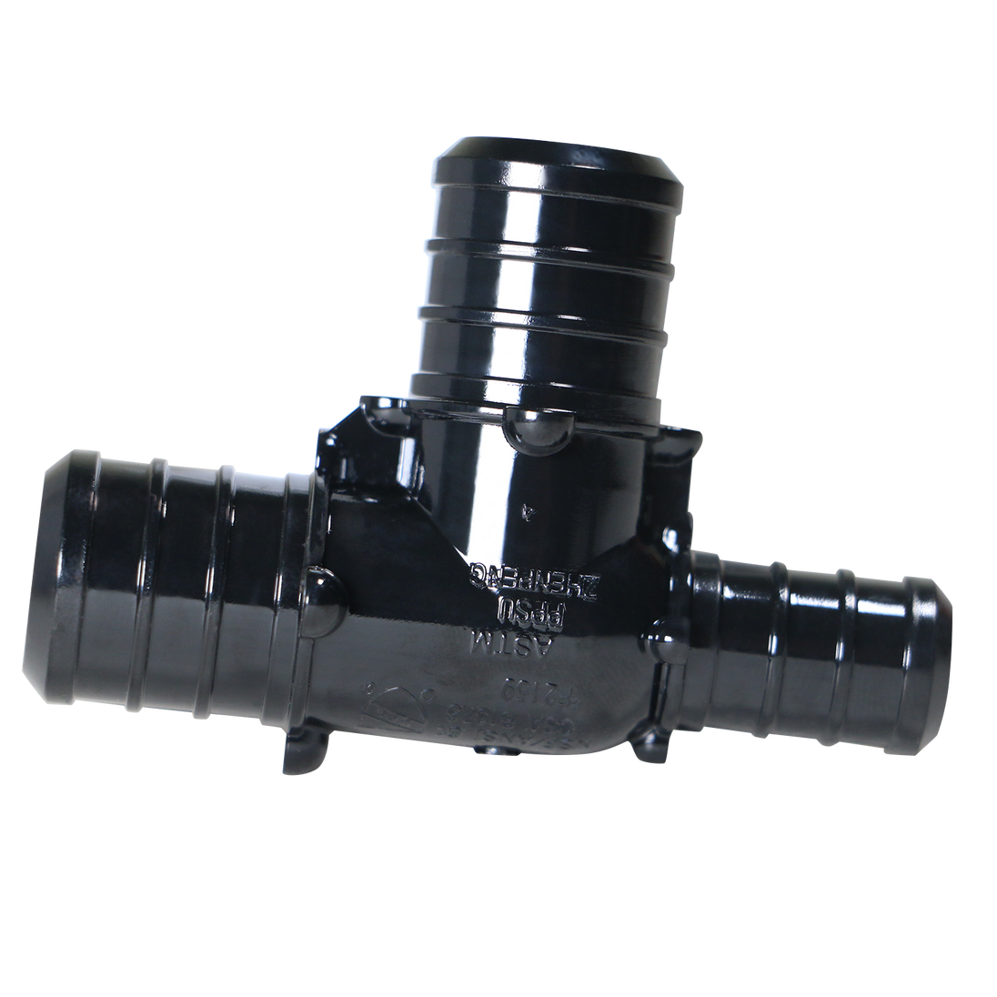 3/4 Inch X 1/2 Inch X 3/4 Inch PEX-B Barb Crimp Poly Alloy Tee