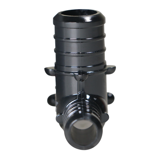 3/4 Inch X 1/2 Inch X 3/4 Inch PEX-B Barb Crimp Poly Alloy Tee