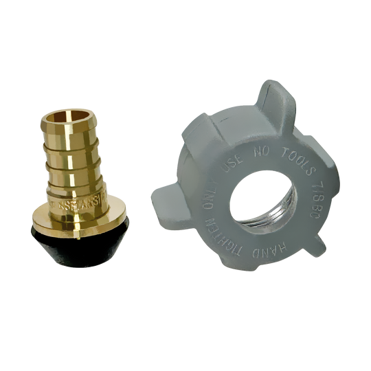 1/2 inch PEX-B Barb x 7/8 inch FNPT Swivel