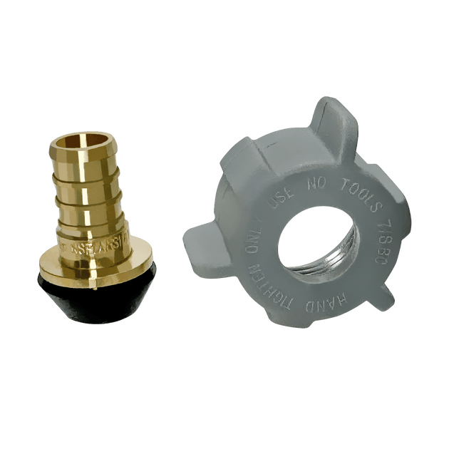 1/2 inch PEX-B Barb x 7/8 inch FNPT Swivel