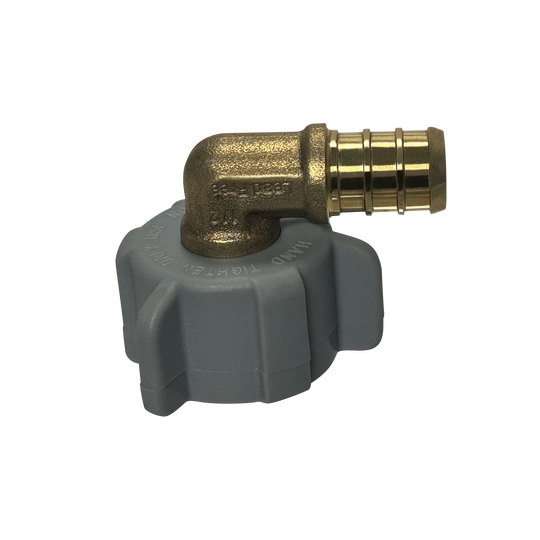 1/2 Inch PEX-B Barb x 7/8 Inch FNPT Swivel Elbow
