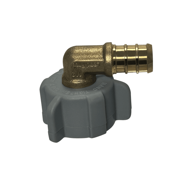 1/2 Inch PEX-B Barb x 7/8 Inch FNPT Swivel Elbow