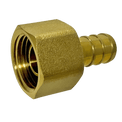 1/2 inch PEX-B Barb x 1/2 inch Female Swivel Adapter, Brass