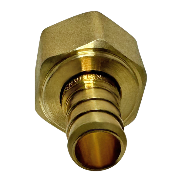 1/2 inch PEX-B Barb x 1/2 inch Female Swivel Adapter, Brass