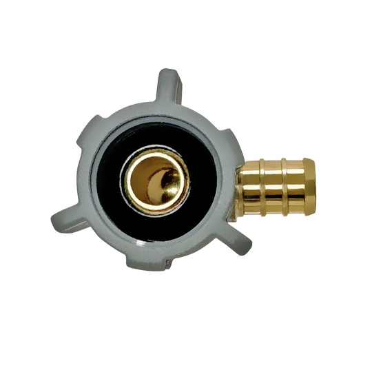 1/2 Inch PEX-B Barb x 7/8 Inch FNPT Swivel Elbow