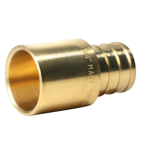 3/4 inch PEX-B Barb x 3/4 inch Male Sweat Adapter