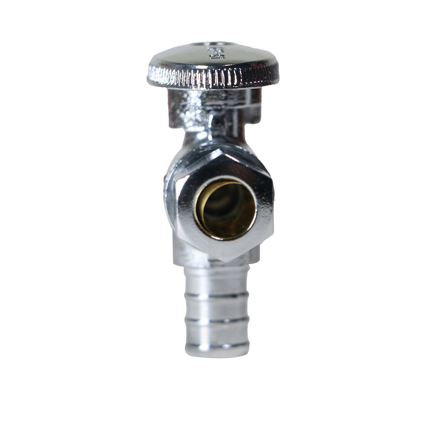 3/8 Inch OD Compression x 1/2 Inch PEX-B Barb Angle Valve